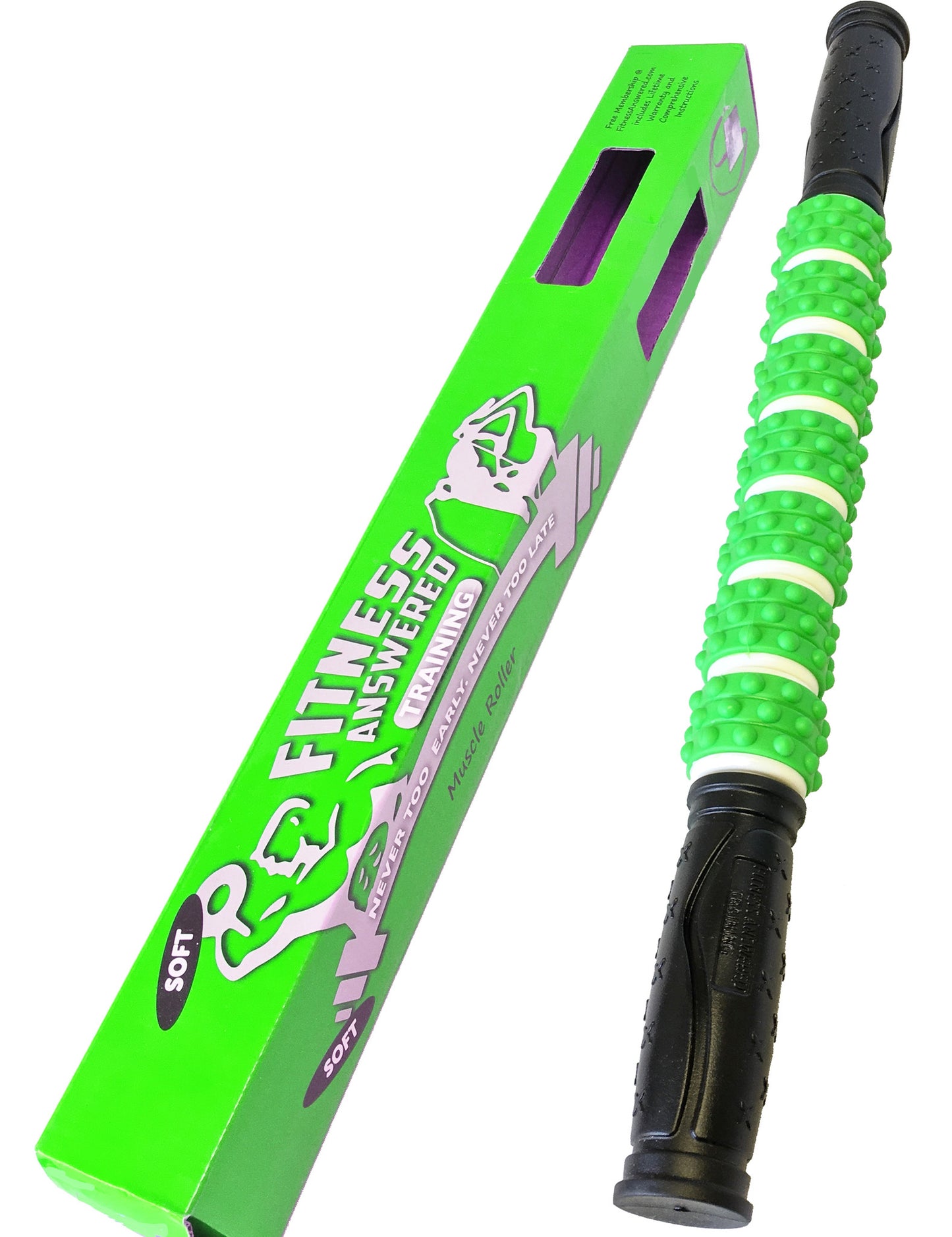 The Muscle Stick - Elite "Rubber" Soft Massage Roller - 6 Colors Available