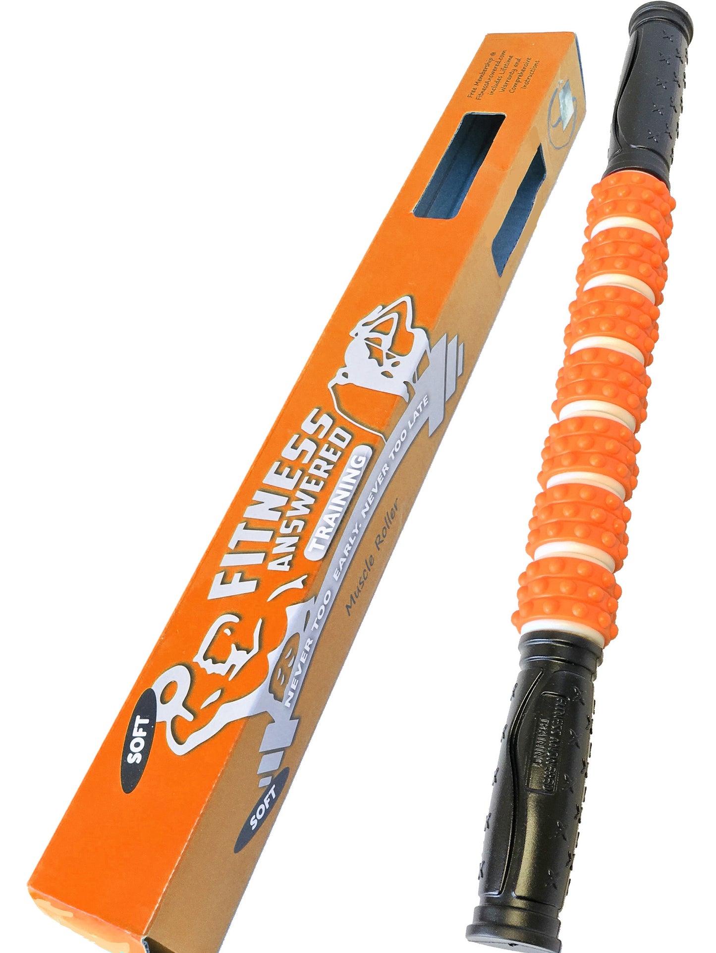 The Muscle Stick - Elite "Rubber" Soft Massage Roller - 6 Colors Available