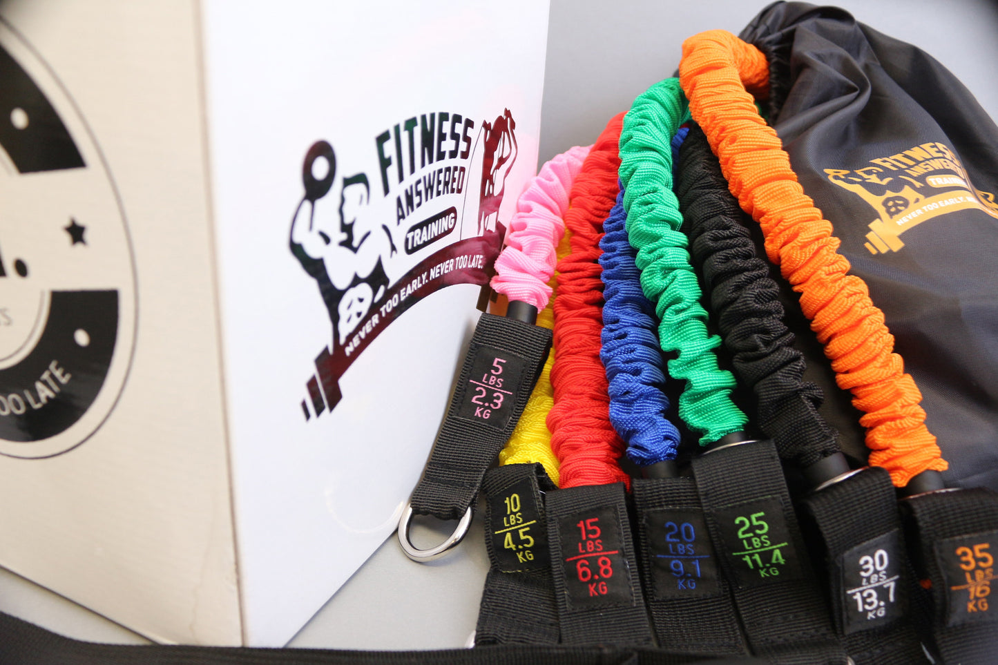 Resistance Bands | Exercise Bands Set - 7 SNAP PROOF Fitness Bands with Handles | Equipment Kit Great For Arms | Workout Legs and Butt